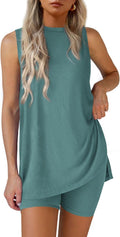 2 Piece Lounge Shorts Set for Women - Comfortable Summer Loungewear