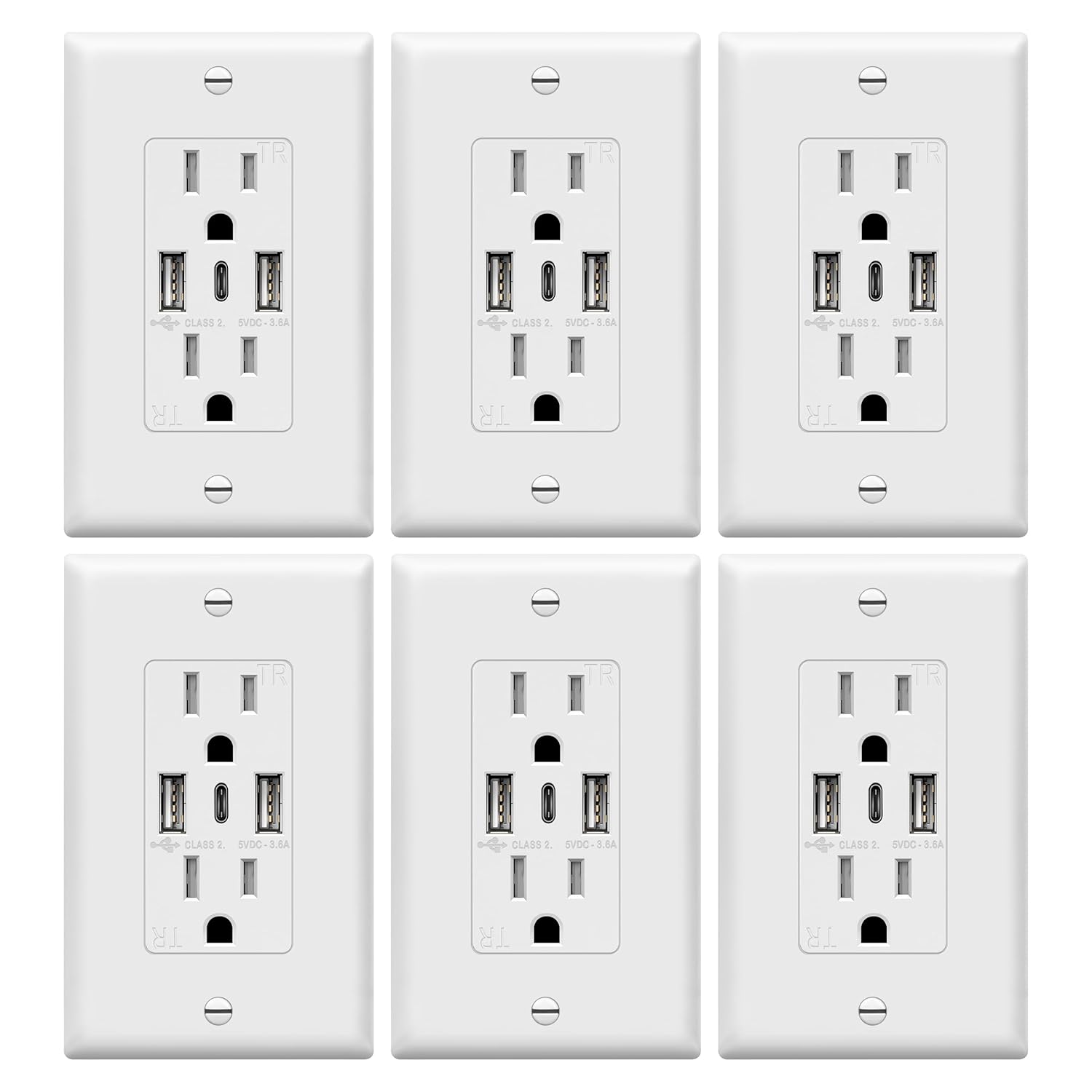 TOPGREENER USB Outlet with 3 Ports for Efficient Charging Needs