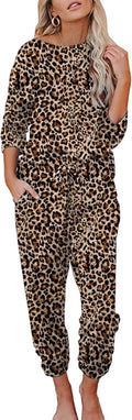 Women's Rayon Spandex Pajama Set - Long Sleeve Lounge Joggers
