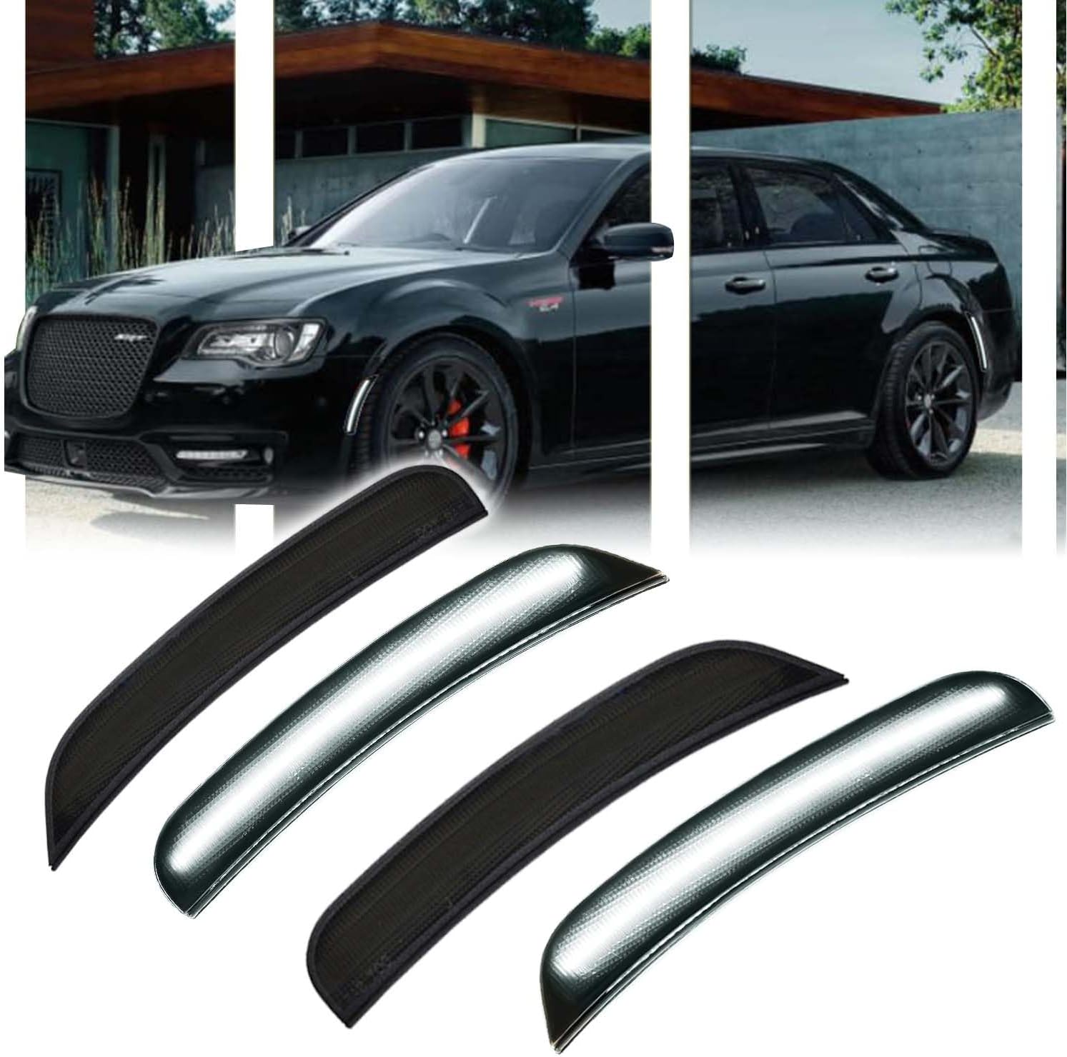 4 PCS LED Side Marker Light Kits for Chrysler 300 by GSOWO