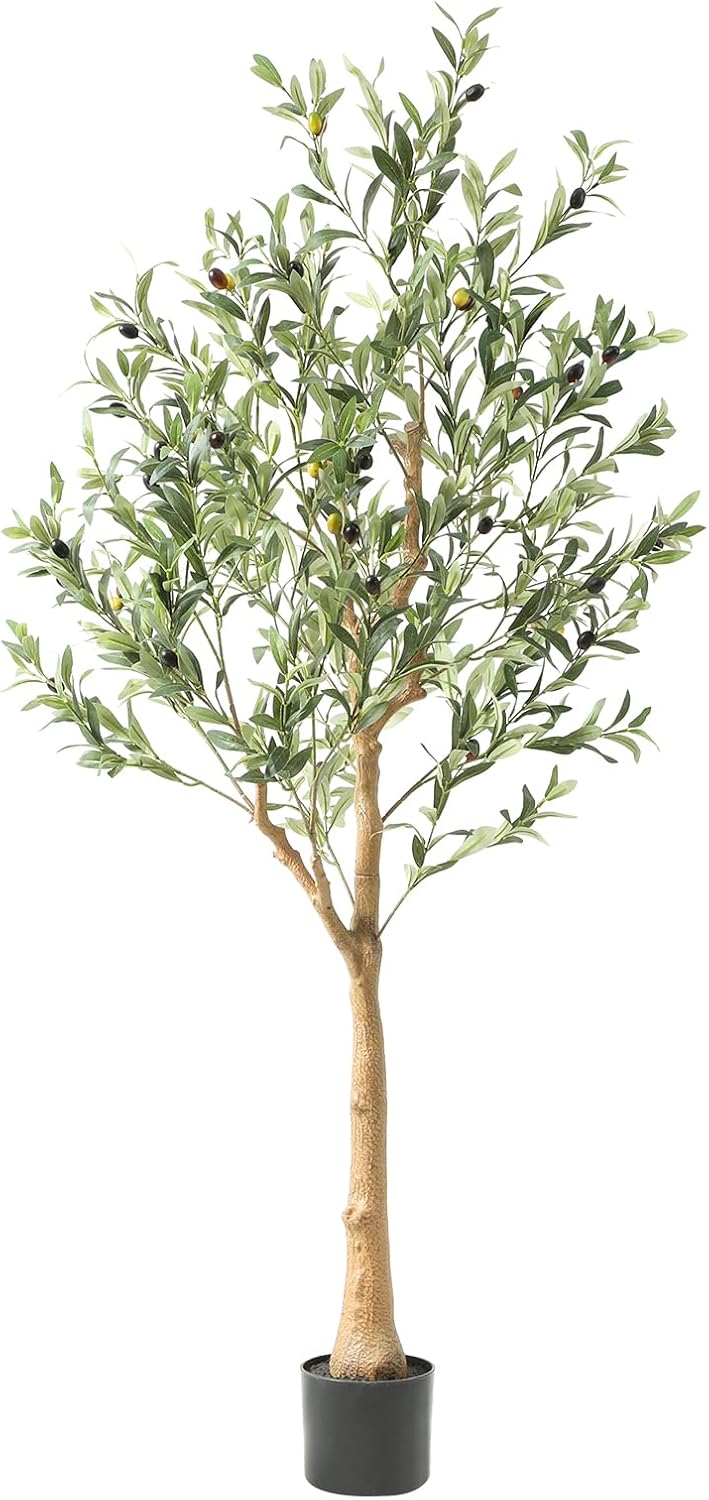 Tall Faux Olive Tree for Home Office Living Room Decor