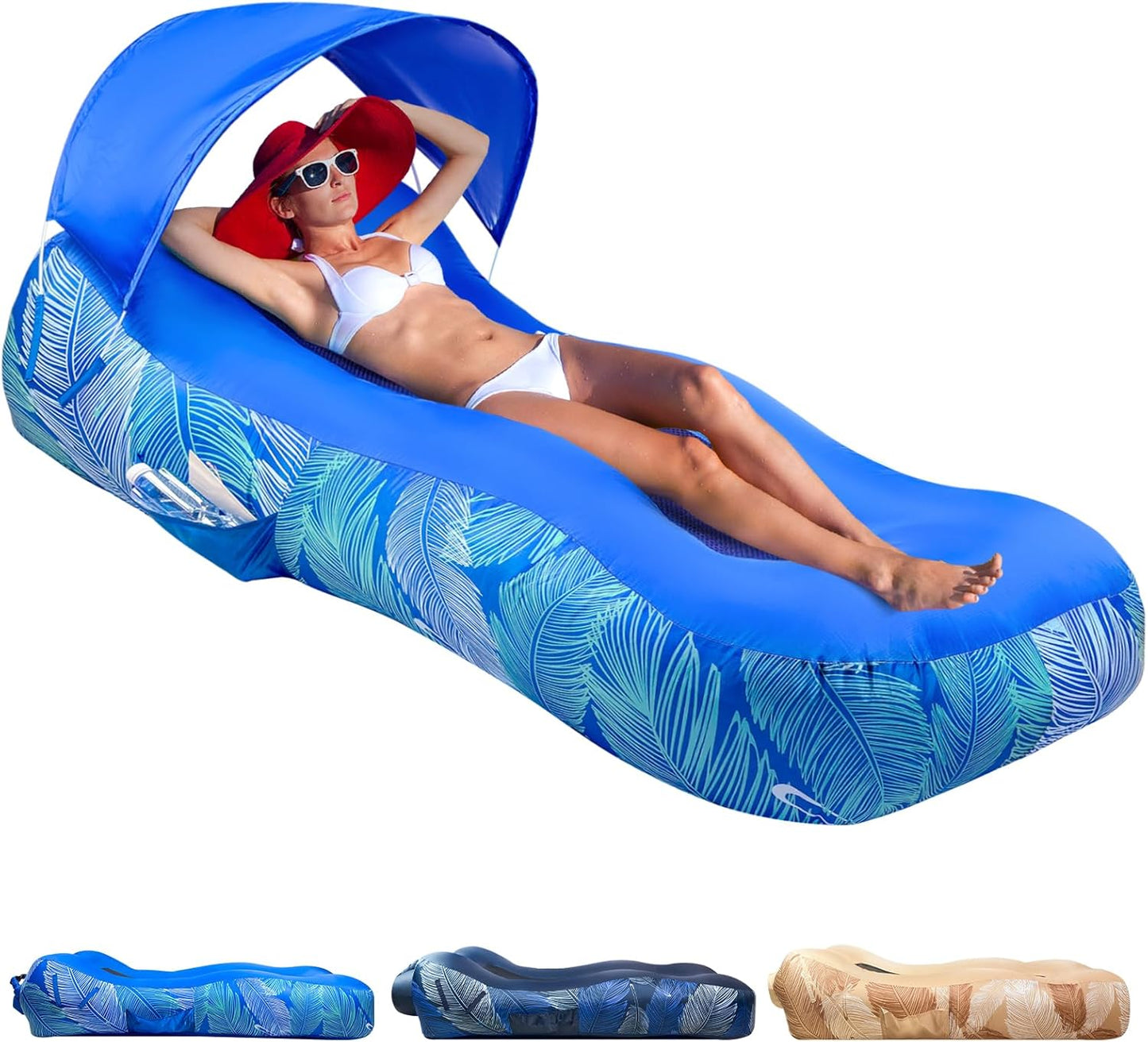 Portable Sun Shade Inflatable Lounger for Outdoors
