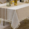 Waterproof Linen Tablecloth 55ft x 102ft Rectangle - Wrinkle Free