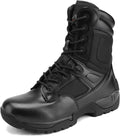 NORTIV 8 Mens Military Tactical Work Boots - Side Zip Comfort