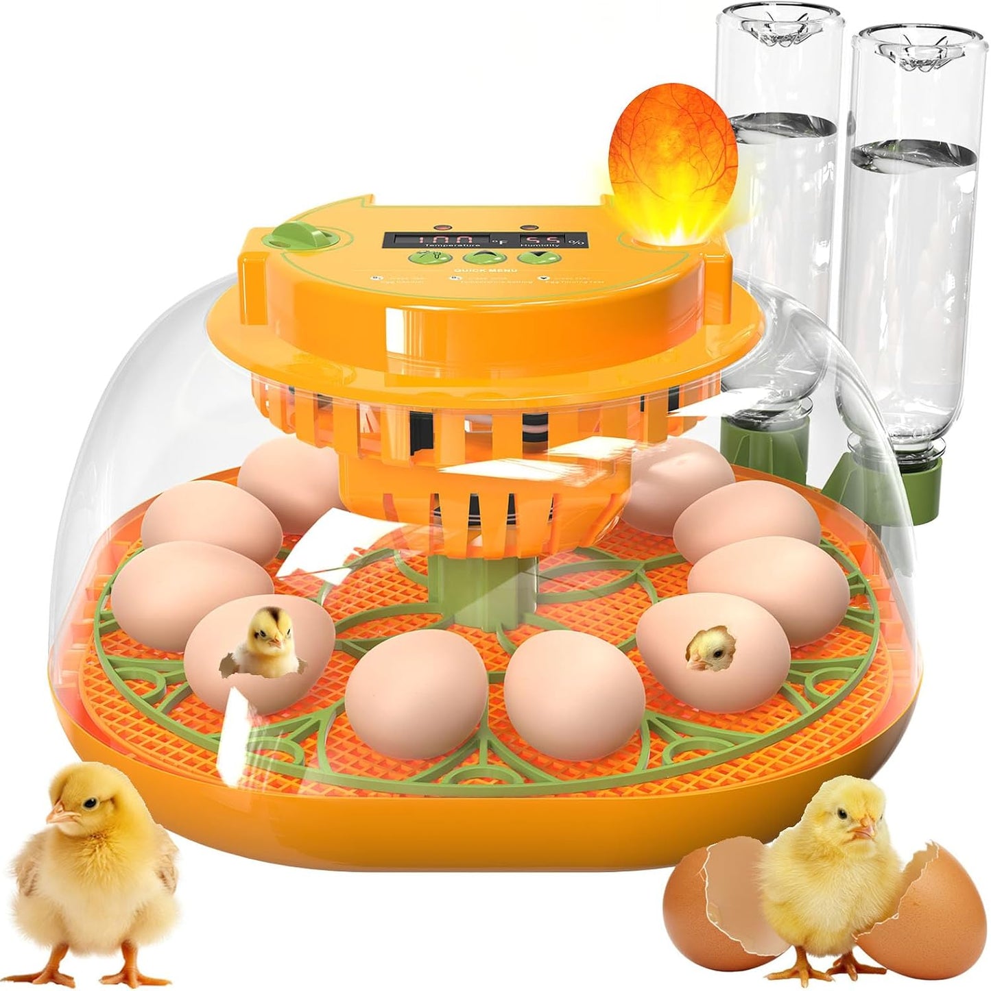 12 Egg Incubator with Automatic Egg Turning and Humidity Control