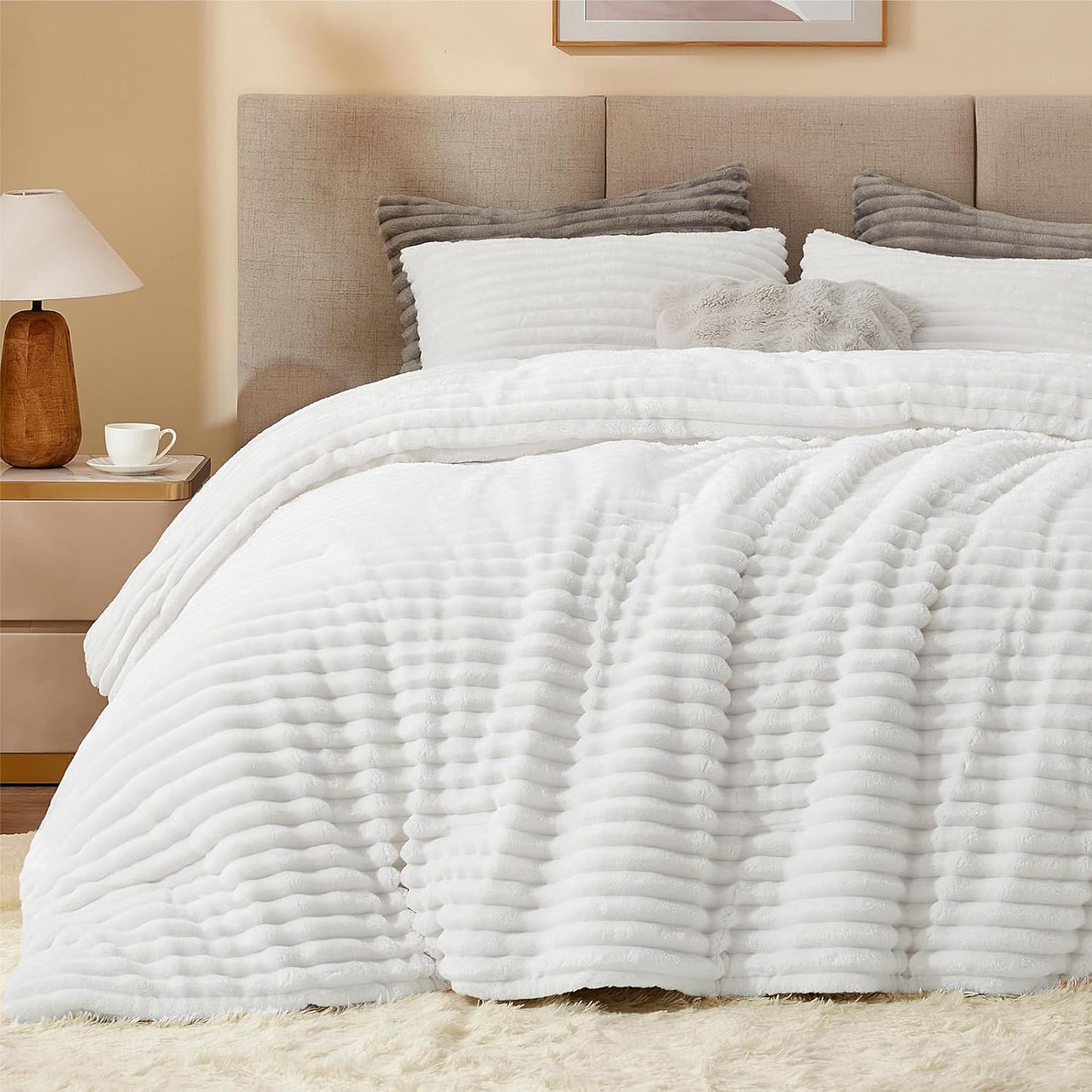BEDELITE Fleece Queen Comforter Set - Super Soft & Warm Bedding