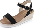 Girls Wedge Sandals Platform Espadrille Heels - Padded Comfort