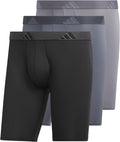 adidas Men's 3-Pack Long Boxer Briefs - Black/Onix Grey/Grey
