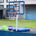 Pool Basketball Hoop with LED Lights - Adjustable Night Play