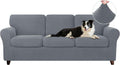 Large Light Grey 7-Piece Stretch Sofa Cover Set - Washable Pet