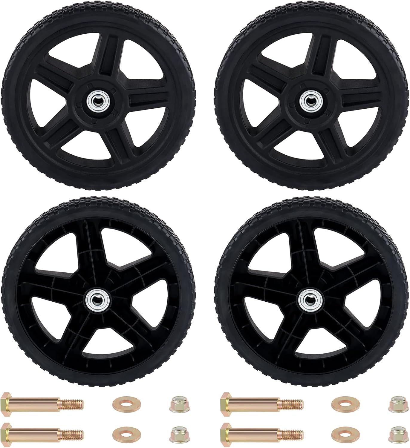10 Inch Lawn Mower Wheels for Push Mowers and Garden Tools