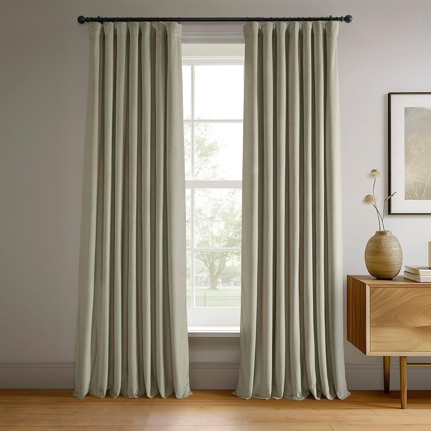HPD Half Price Drapes Velvet Thermal Blackout Curtains 84 Inch