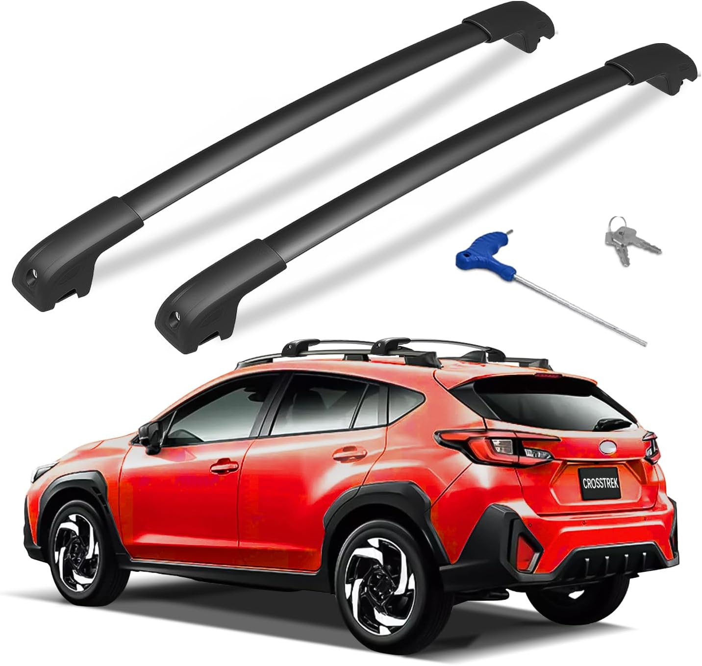 300lbs Lockable Roof Rack Cross Bars for Subaru Crosstrek 2024 2025