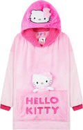 Hello Kitty Girls Blanket Hoodie with Sherpa Hood - Cozy Loungewear