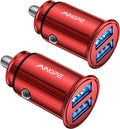 AINOPE 2 Pack Fast Mini Car Charger Adapter - Dual USB 4.8A Flush Fit