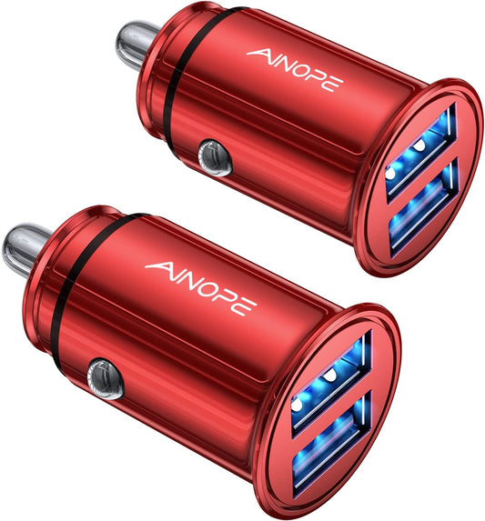 Fast Dual Port Car Charger for iPhone & Samsung
