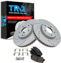 TRQ Front Performance Brake Pad & Rotor Kit - Quiet, Strong Stopping