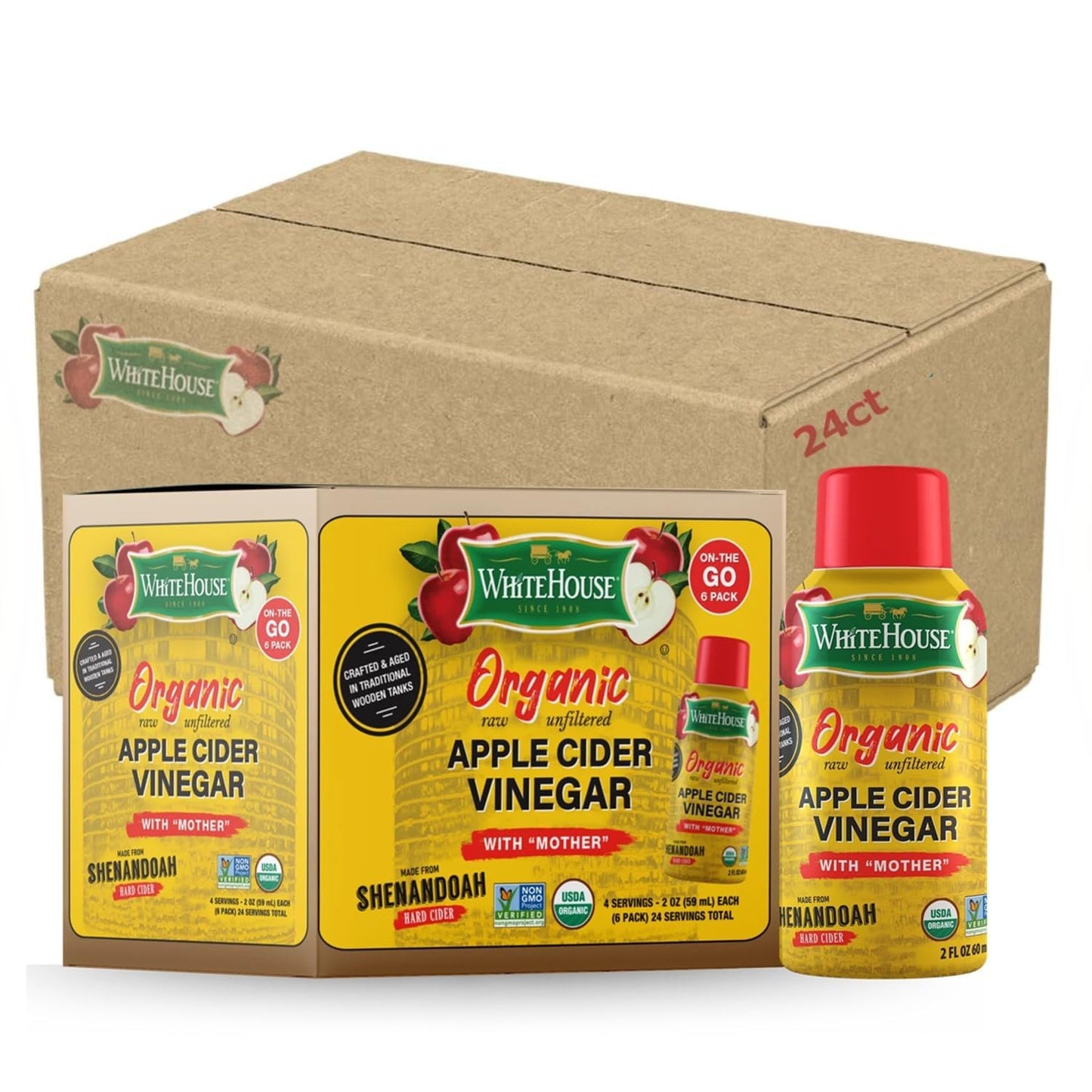 Organic Apple Cider Vinegar Shots for Digestive Health On-the-Go
