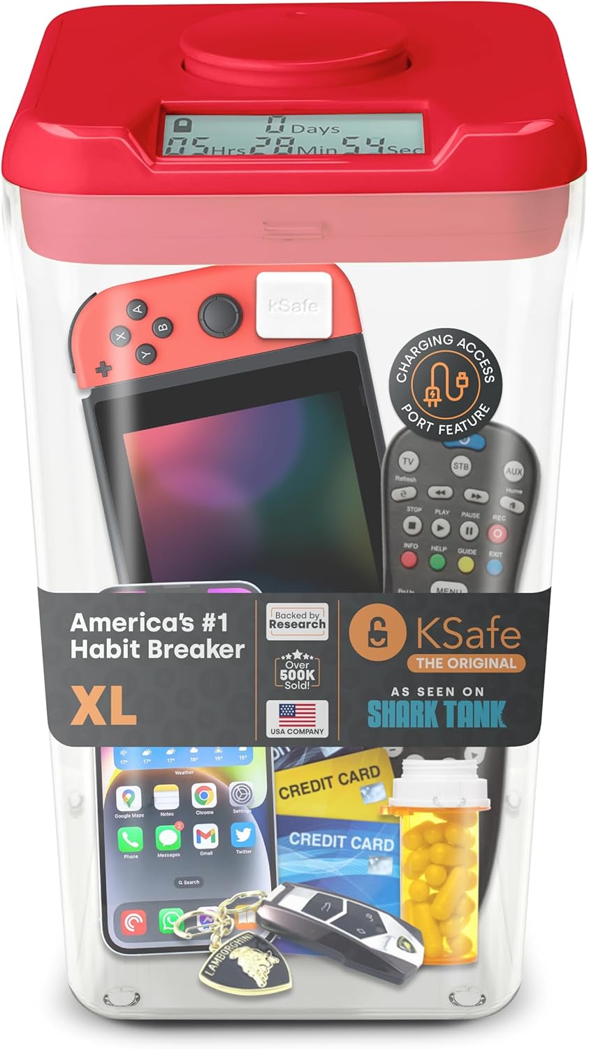 Phone Lockbox & Snack Lock Box with Timer for Habit Formation