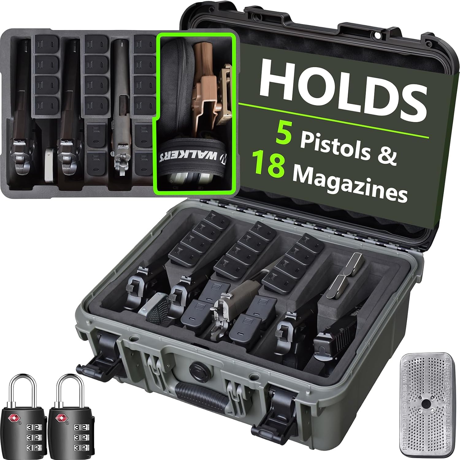 TSA Approved Pistol Gun Case for Multiple Handguns - Durable Design