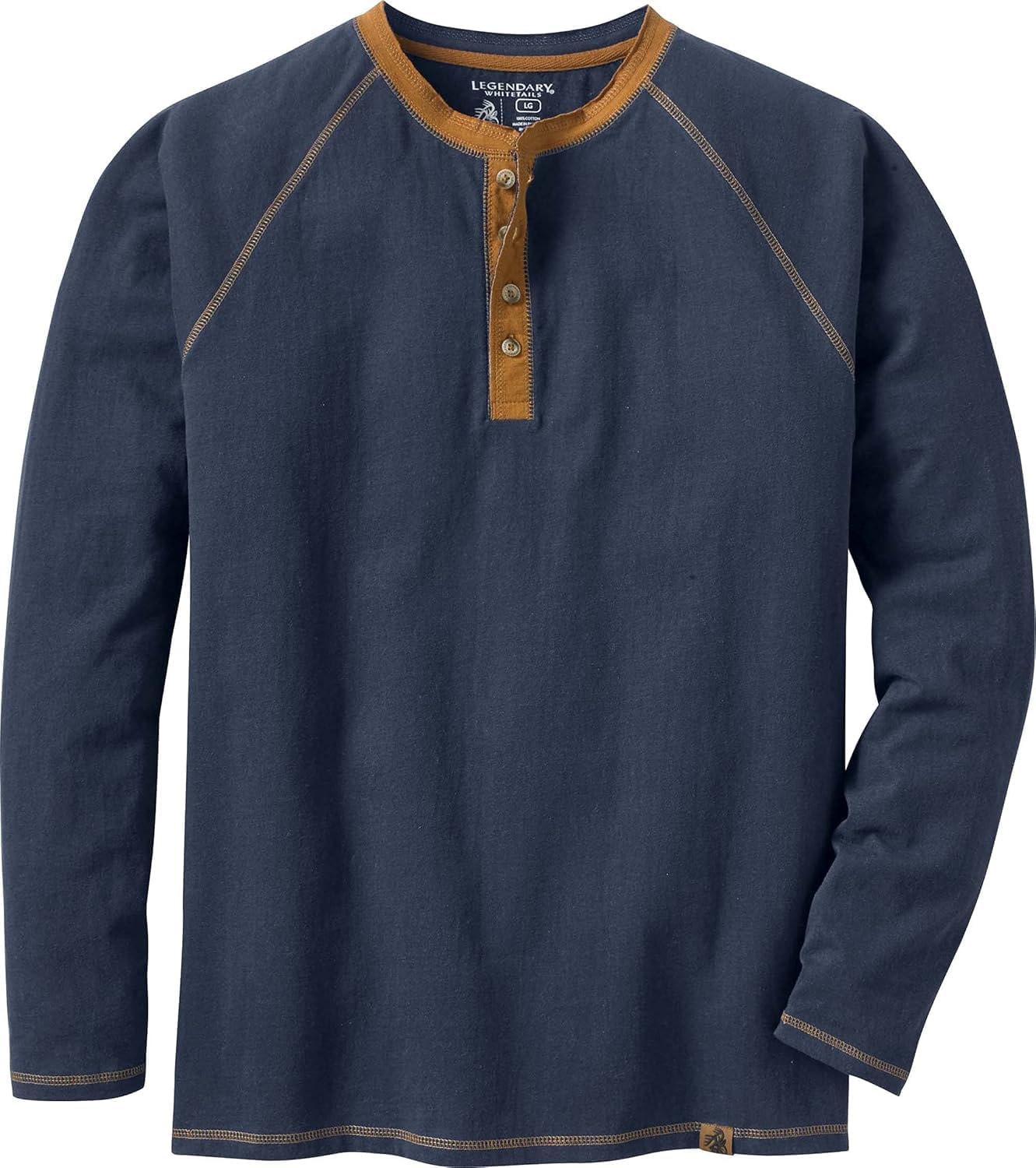 Legendary Whitetails Men's Long Sleeve Henley Shirt for Comfort