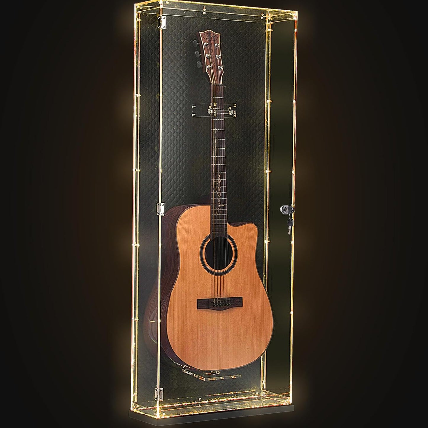 Lockable UV-Protected Guitar Display Case by Starfavor