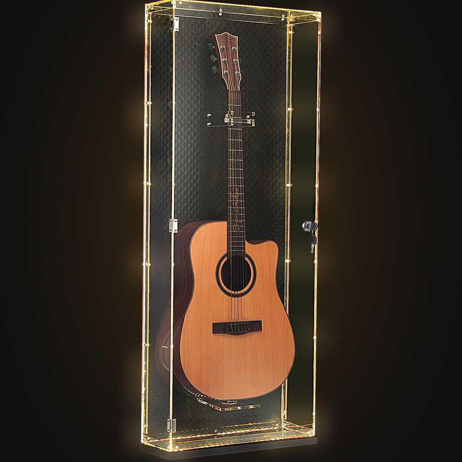 Lockable UV-Protected Guitar Display Case by Starfavor