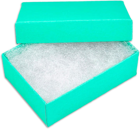 100-Pack Cotton Filled Cardboard Jewelry Boxes for Gifting