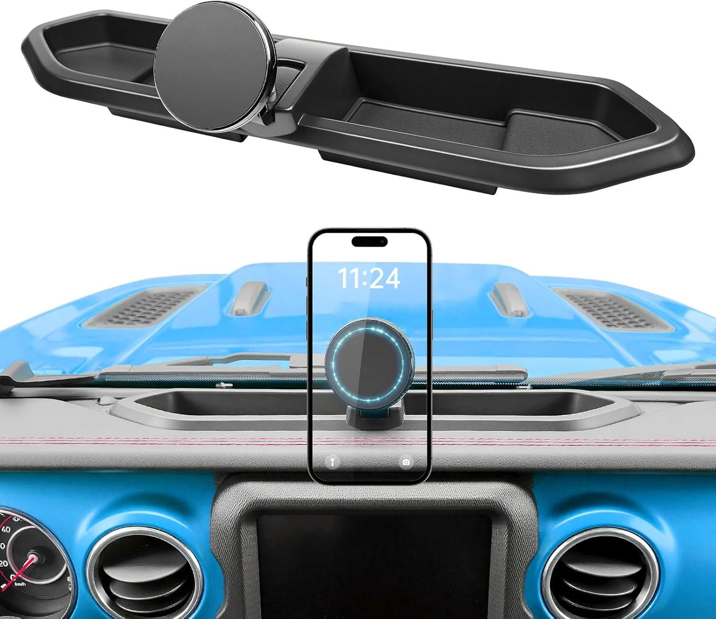 Magnetic Dash Phone Mount for 2018-2023 Jeep Wrangler JL JLU