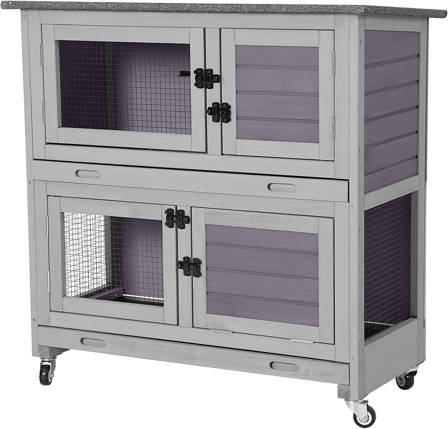 Aivituvin 36 Rabbit Hutch Bunny Cage for Indoor Outdoor Use