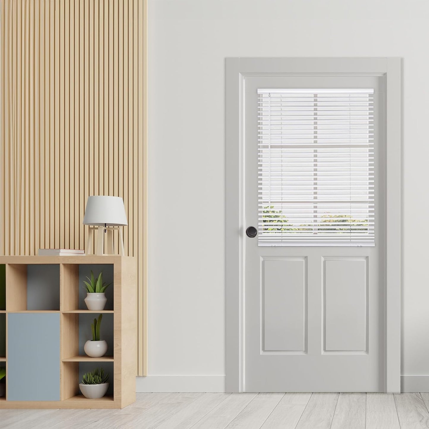 Cordless No Tools 1in Magnet Mini Blinds for Metal Doors