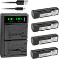 Kastar 4-Pack Battery and LTD2 USB Charger Compatible with Fujifilm