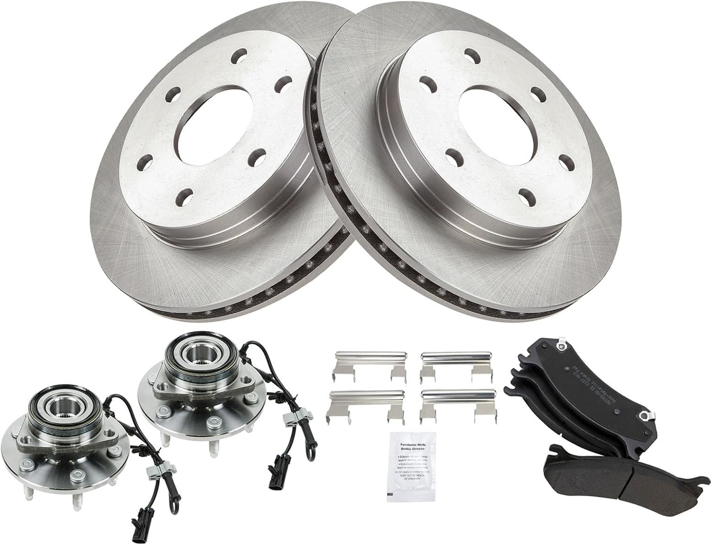 TRQ Front Brake Pad & Rotor Kit for Cadillac and Chevrolet Vehicles