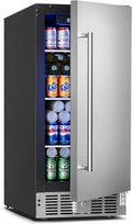 15 Inch Undercounter Beverage Refrigerator - 126 Cans Beverage Fridge