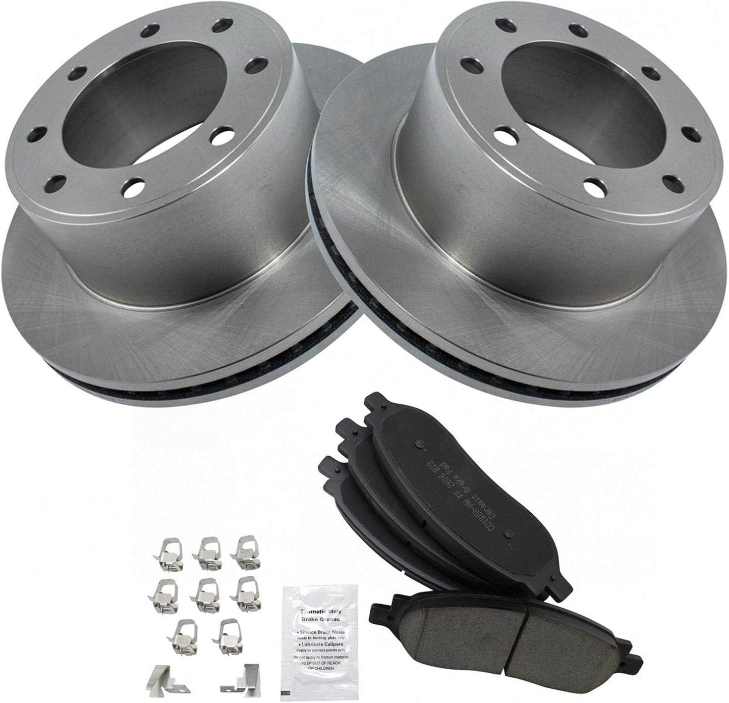 TRQ Rear Brake Pad & Rotor Kit for 2005-2007 Ford Super Duty