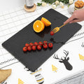 Black Marble Cutting Board 20x12 in - Cooler Surface for Pastry
