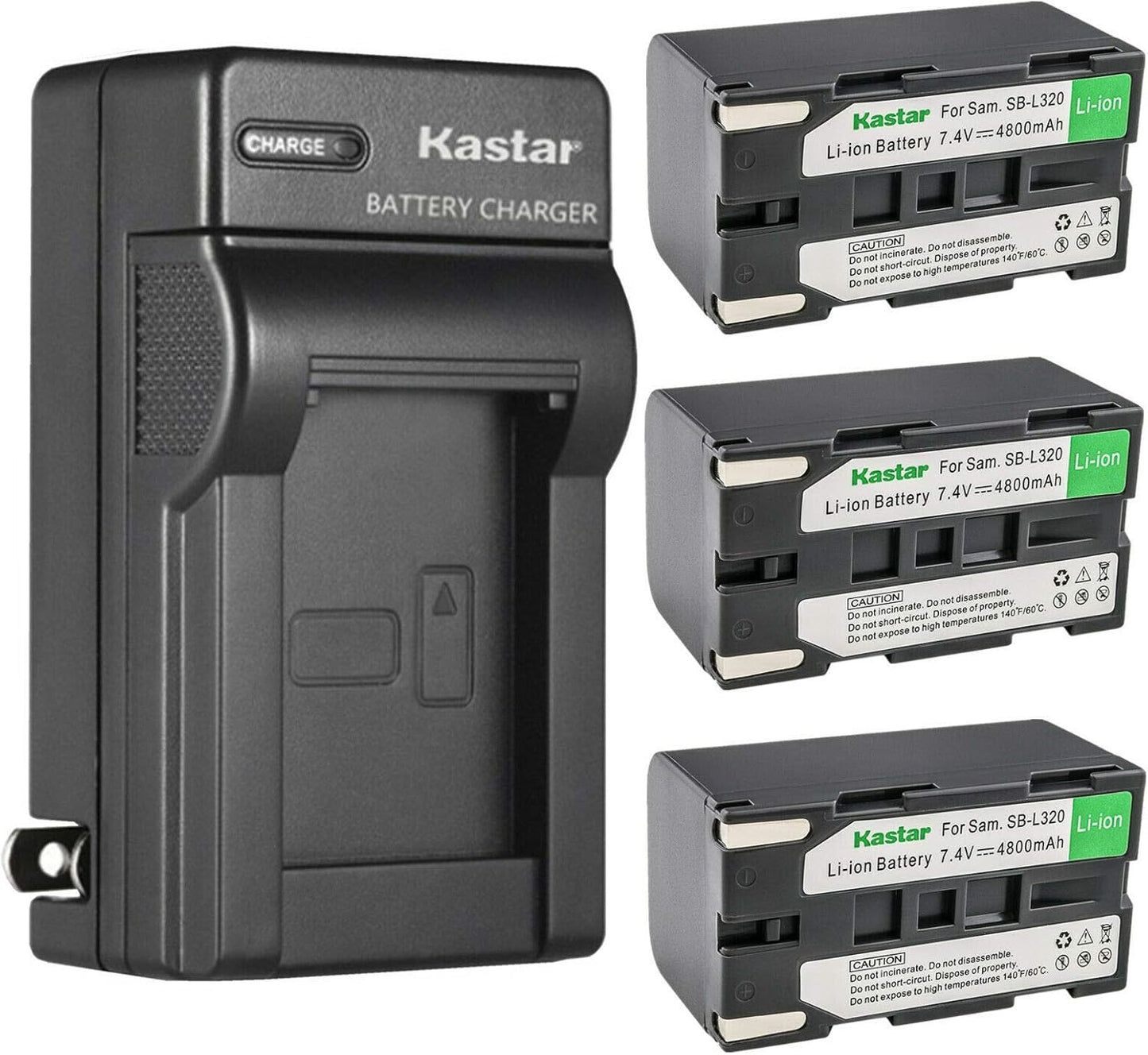 Kastar 3-Pack SB-L320 Battery and Charger for Mamiya Leaf Cameras