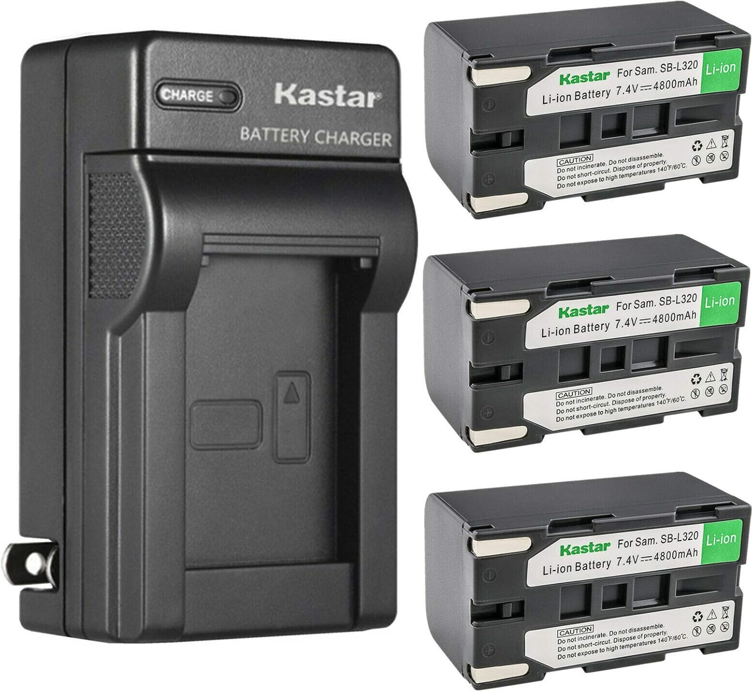 Kastar 3-Pack SB-L320 Battery and Charger for Mamiya Leaf Cameras