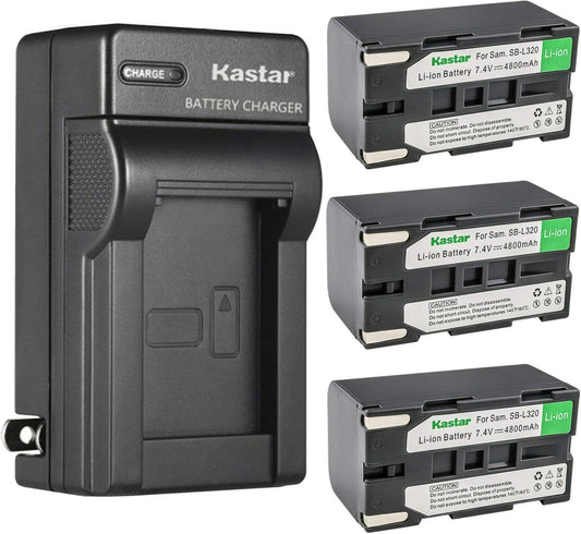 Kastar 3-Pack SB-L320 Battery and Charger for Mamiya Leaf Cameras