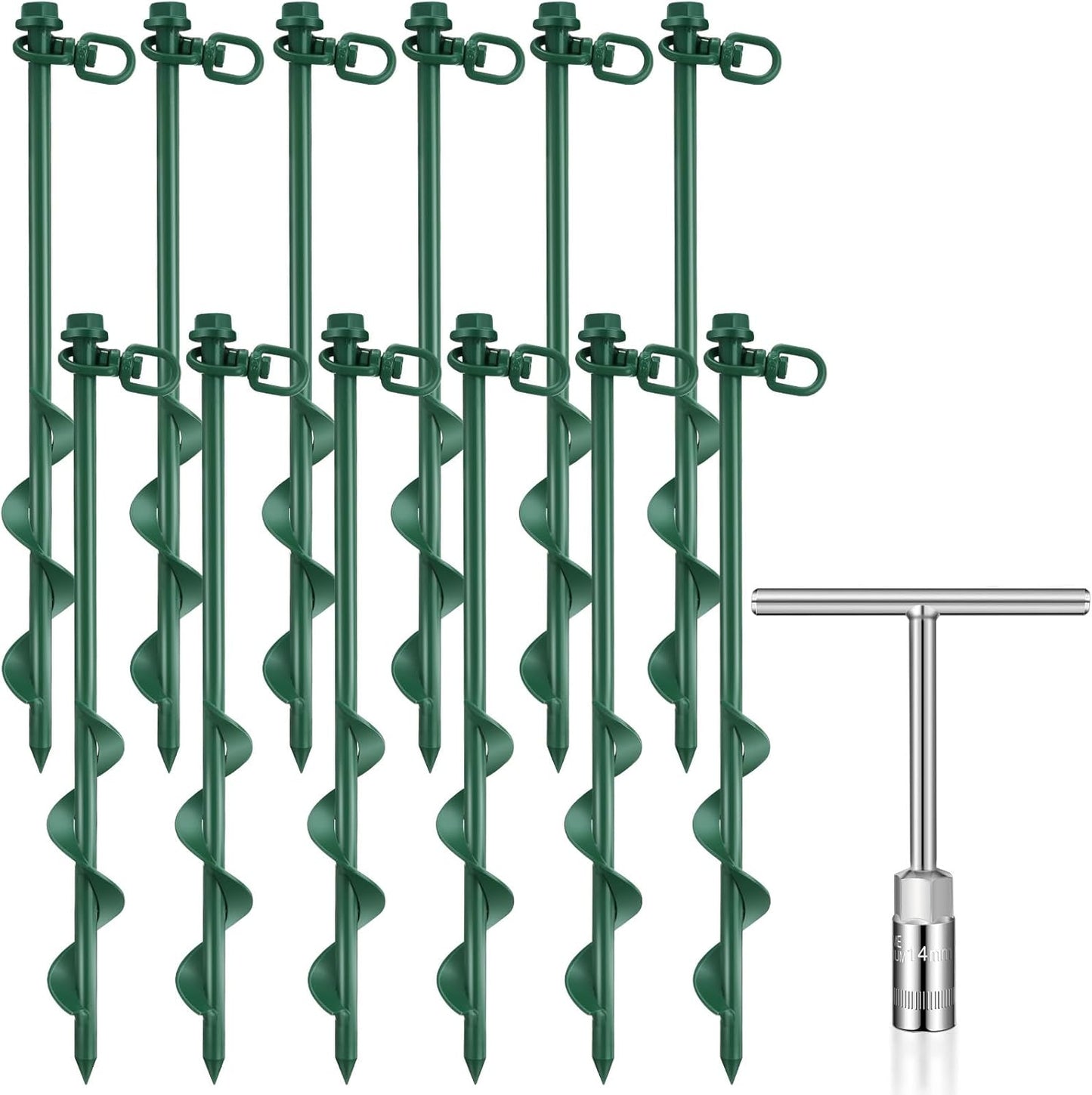 12 Pcs Heavy Duty Ground Anchors for Tents and Trampolines