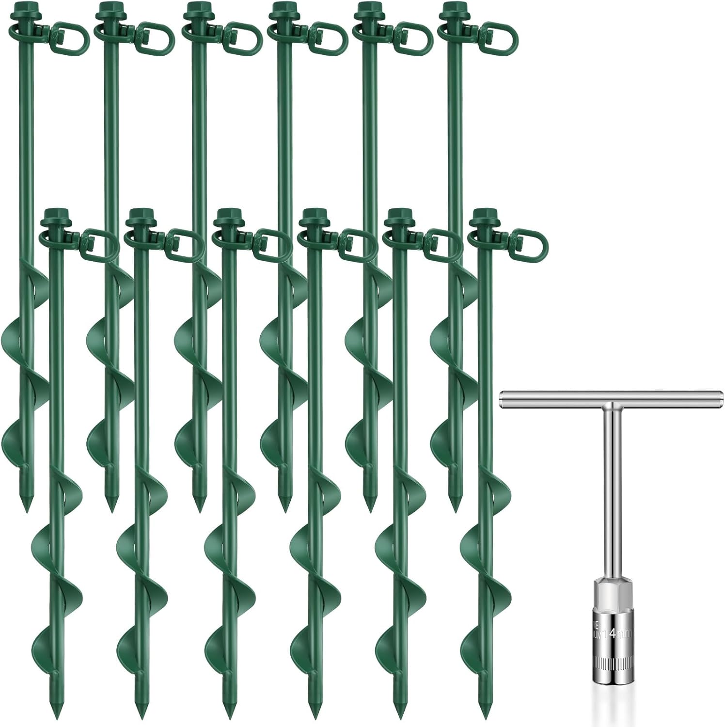 12 Pcs Heavy Duty Ground Anchors for Tents and Trampolines