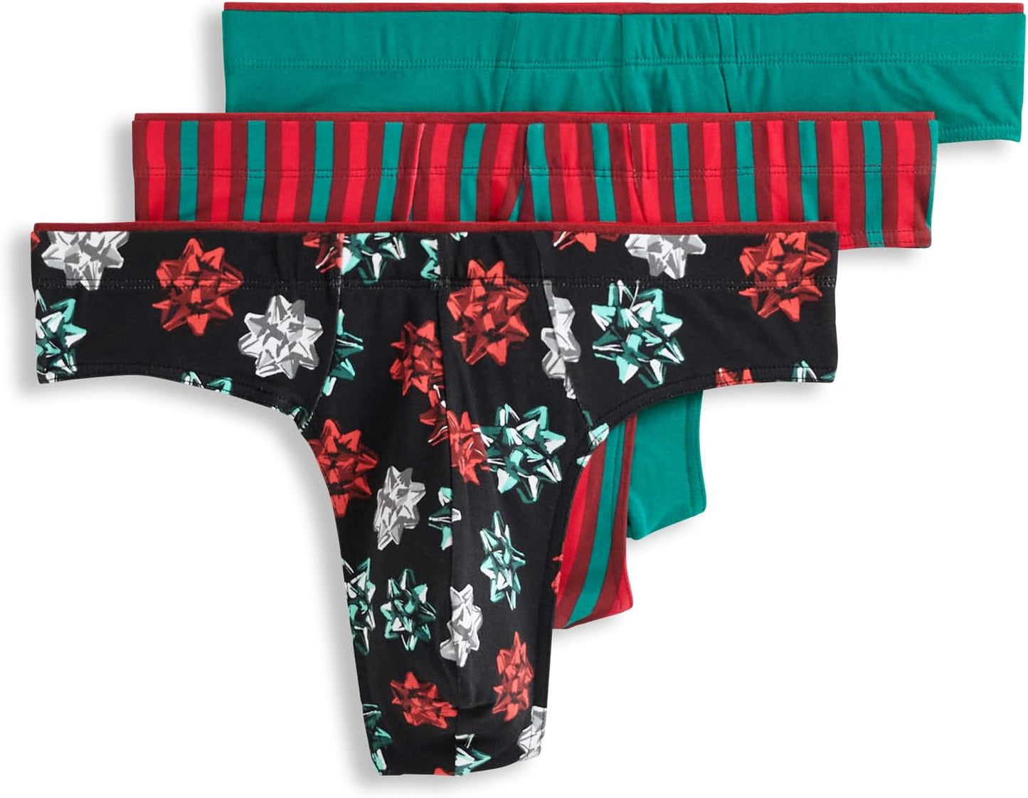 Jockey Men's Underwear True Style Thong - 3 Pack for Comfort