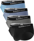 Mens Bamboo-Blend Tagless Briefs Pack - Breathable Contour Pouch