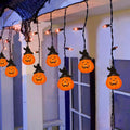 GOOTHY 7Ft Halloween Curtain Lights - Spooky Pumpkins & Witch Hats!