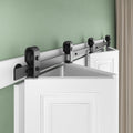 Bifold Sliding Barn Door Hardware Kit 64in Top Mount - Space Saving