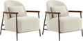 Modern Sherpa Armchairs - Set of 2