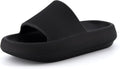 CUSHIONAIRE Feather Slides Comfortable Cloud Cushion House Slippers