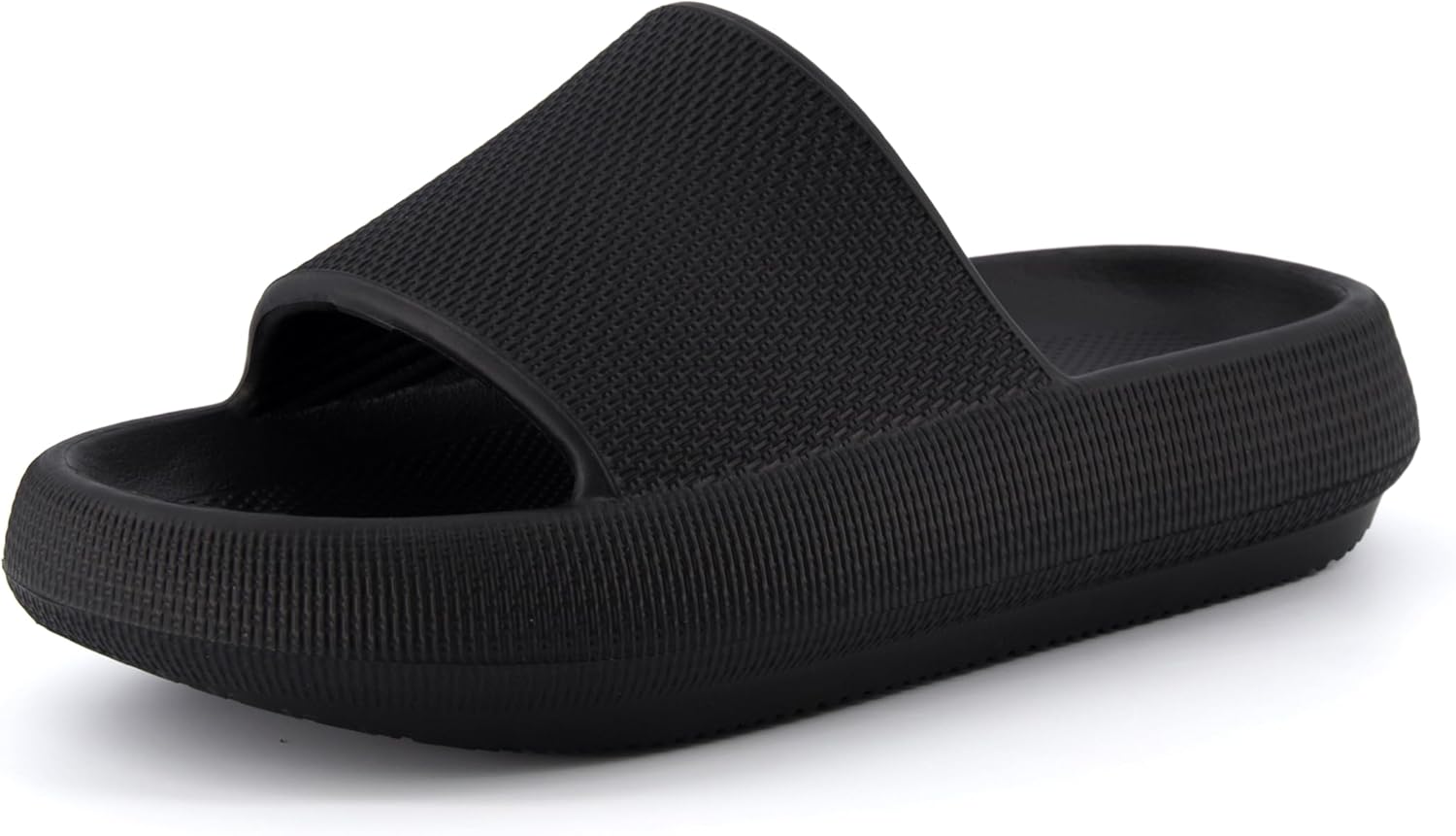 CUSHIONAIRE Feather Slides for Women - Cloud Cushion Comfort