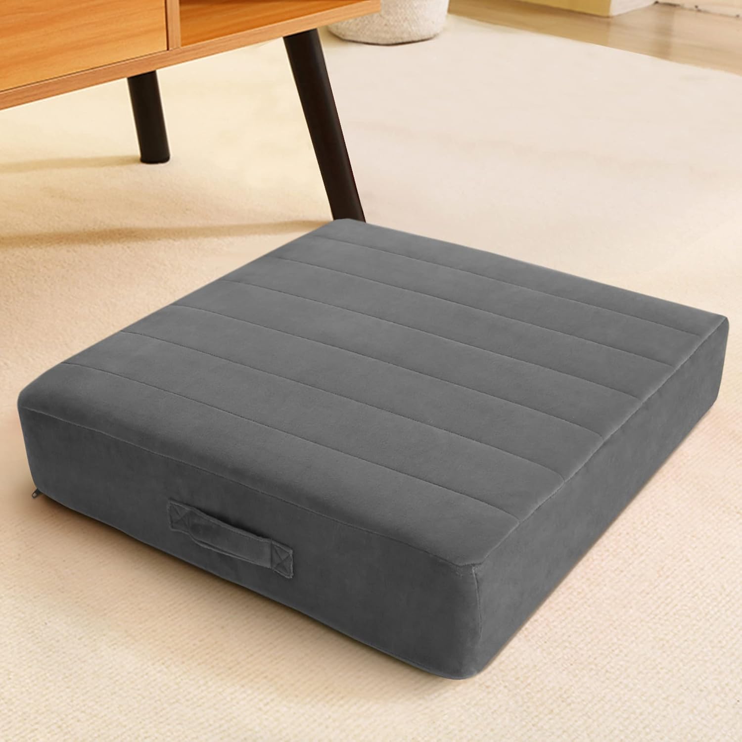 MeMoreCool Square Floor Pillow for Adults and Kids, 22-Inch