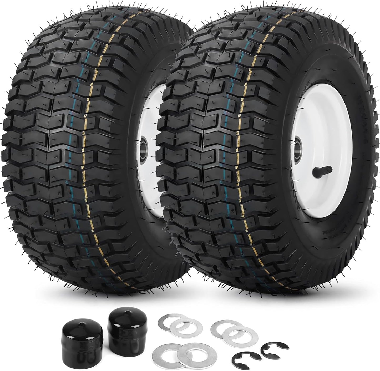 15x6.00-6 Tubeless Tire and Wheel for Lawn Mowers and Tractors